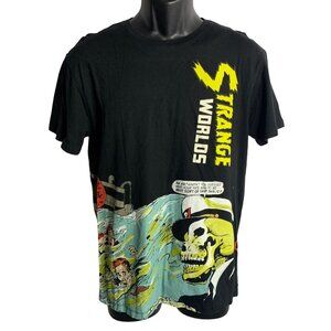 Original Gravity Strange Worlds T Shirt M Black Crewneck Comic Short Sleeves